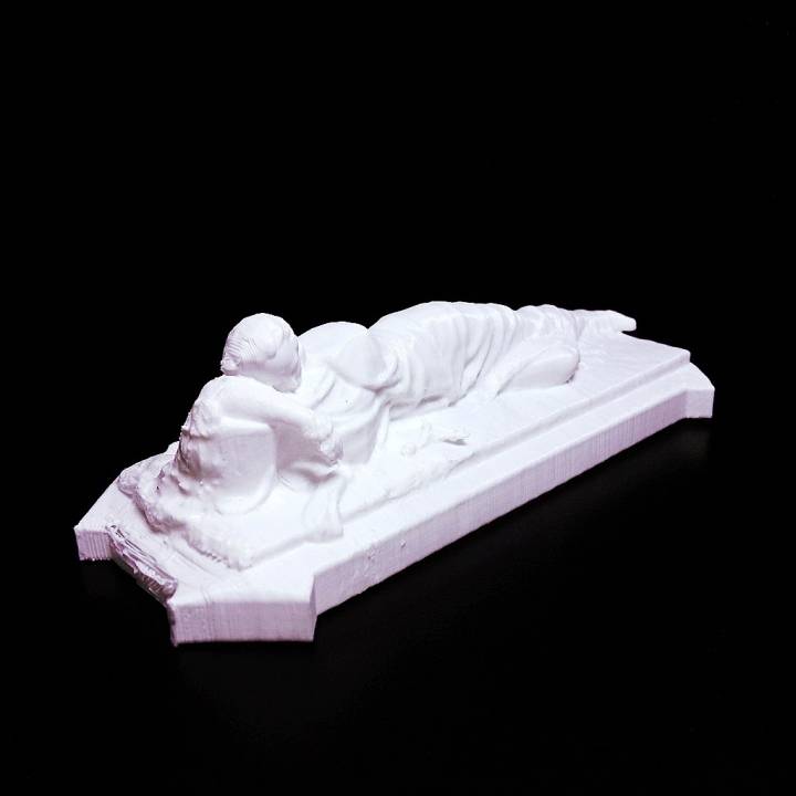 gravestone scan man fullbody 3D print model - Mito3D