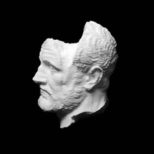 portrait bearded man scan bust head hellenistic marble 3d print model - Mito3D