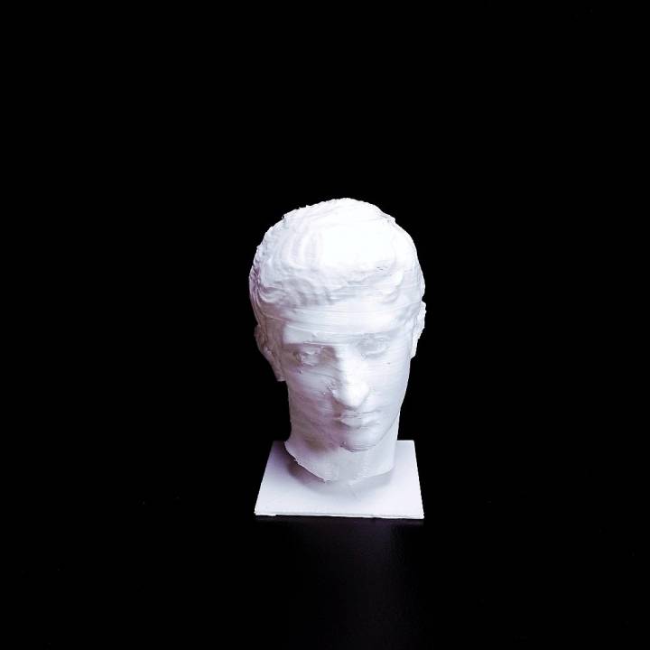 head youth scan bust man 3D print model - Mito3D