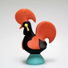 portugais coq jouets jeux animal sculpture symbole miniature beeverycreative beethefirst décor 3d print model - Mito3D