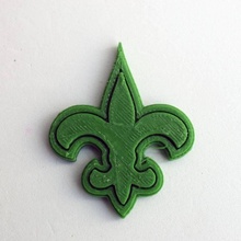neworleans saints - logo fan art badge nfl superbowl csd orleans 3d print model - Mito3D