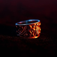 bague vikings 3d prophétie saison 4 épisode 18 vengeance bijoux l'histoire métal l'anneau laiton cire fleur lis moulage plat 3d print model - Mito3D