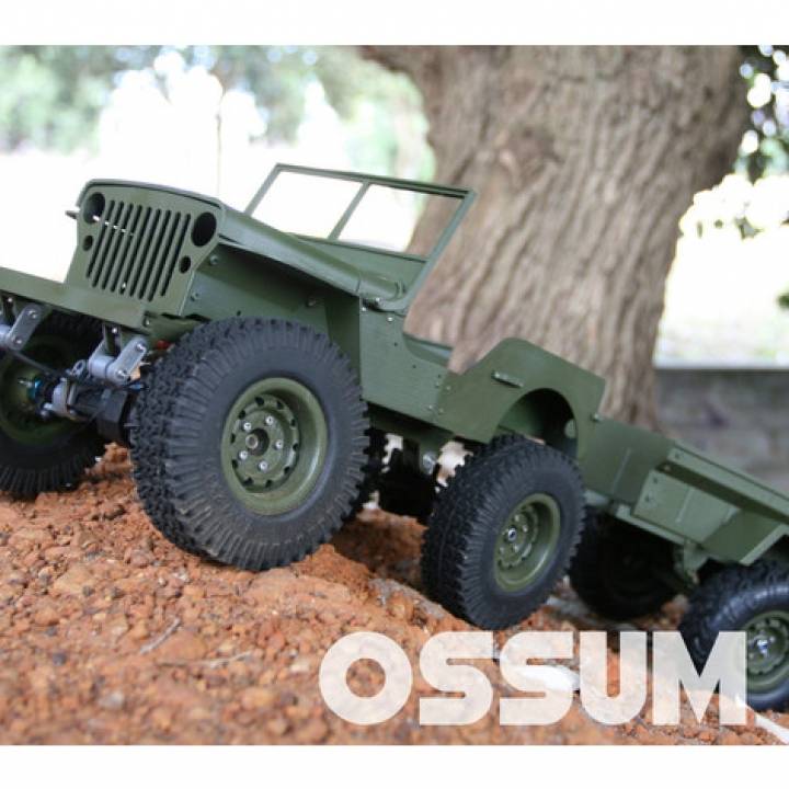 rc mb jeep 1 10 juegos juguetes militar 4x4 rastreador parrilla modelo escarificador 3D print model - Mito3D