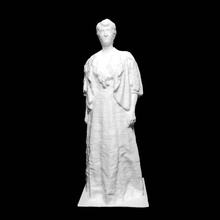 gravestone depicting woman scan christianity death grave fullbody 3d print model - Mito3D