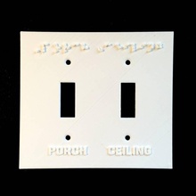 swith plate embossed double & garden light switch 3d print model - Mito3D