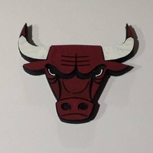 chicago bulls - logo fan art badge nba csd 3d print model - Mito3D