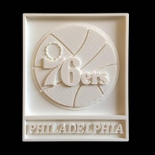 philadelphia 76ers - logo fan art badge nba csd 3d print model - Mito3D