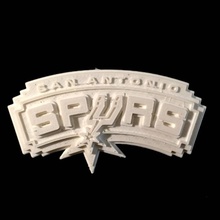 san antonio spurs logo fan art badge nba csd gli 3d print model - Mito3D