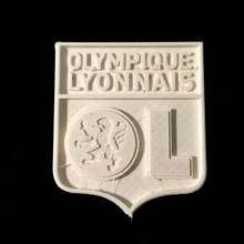 l'olympique lyonnais logo fan art calcio francia csd 3d print model - Mito3D