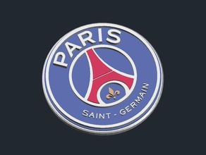 paris saint germain logo fan art csd 3d print model - Mito3D