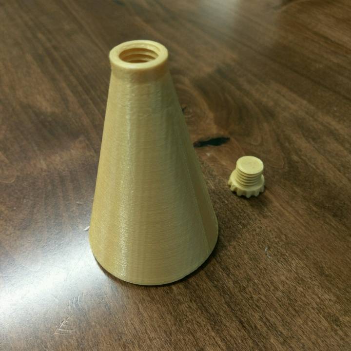 cone garrafa parafuso tampa frasco jardim caixa recipiente triângulo balão rosca 3D print model - Mito3D
