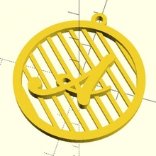 personalizzabile orecchini lettera openscad personalizzato gli orecchino scad 3d print model - Mito3D