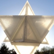 stella tetraedro formazione scolastica pieghevole ornamento geometria piatto 3d print model - Mito3D