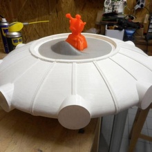 UFO geschnitten Modell einfach drucken Spielzeuge Spiele 3d print model - Mito3D