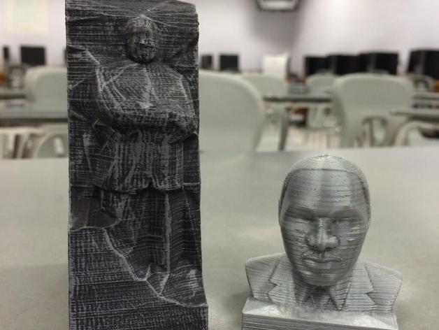 low poly Martin Luther Roi jr Mémorial éducation l'histoire monument civil droits mlk 3D print model - Mito3D