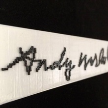 andy Warhol's firma fan arte plastica Warhol 3d print model - Mito3D