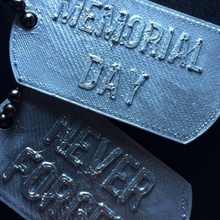 memorial day - dog tags education 3d print model - Mito3D
