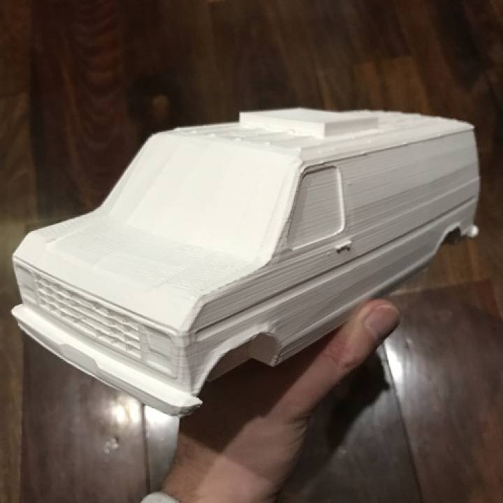 1980 ford e-250 xlt optimized 3d printing toys & games van cars velocity 3D print model - Mito3D