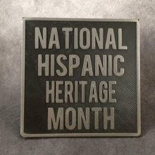 national hispanic heritage month sign education culture latino digital latina 3d print model - Mito3D