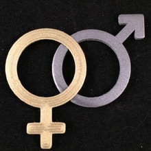 matrimonio simboli ad incastro gioielleria femmina anelli maschio gay eterosessuale omosessuale lesbica unione 3d print model - Mito3D