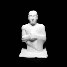 estatua gudea Rey lagash escanear busto Londres hombre realeza Museo Británico 3d print model - Mito3D