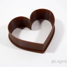 cuore biscotto taglierina San Valentino giorno legranddoll giardino cucina amore cookiecutter 3d print model - Mito3D