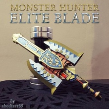 mostro cacciatore elite lama oggetti scena cosplay grande meccanico scudo spada capcom mostri massiccio 3d print model - Mito3D