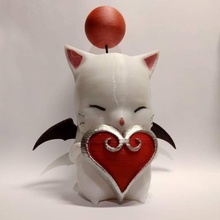 valentine's moogle fan art creature cute fantasy valentine final 3d print model - Mito3D