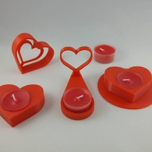valentines heart candle holder collection & garden anniversary valentine candleholder valentine's heartholder 3d print model - Mito3D