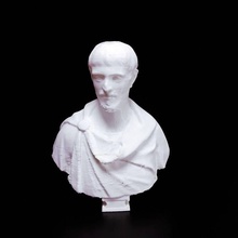 marble portrait bust man scan 3d print model - Mito3D