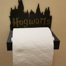 bogwarts toilet roll holder & garden bathroom harry potter hogwarts harrypotter looroll 3d print model - Mito3D