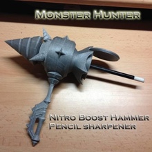 monstruo cazador lápiz afilador jardín 3d print model - Mito3D