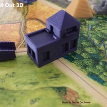 victoriano tema jugador conjunto colonos catan tablero juegos juego casa piezas Deckedout3d pueblo 3d print model - Mito3D