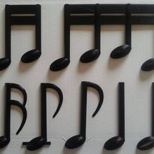 music notes education note 3d print model - Mito3D