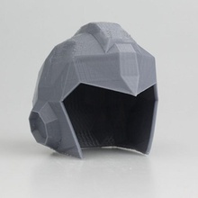 poly rockman megaman helmet props & cosplay videogames megaman lowpoly 3d print model - Mito3D