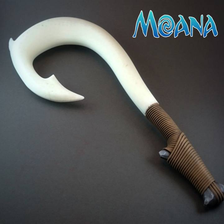 maui's magico pesce gancio film moana oggetti scena cosplay ragazzi puntello spada miniatura disney replica bagliore forge3d maui 3D print model - Mito3D