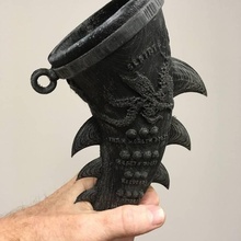 Getränk Gesundheit Jagd Horn Ventilator Kunst Cosplay capcom Larp Monsterjäger Jagdhorn Trinkhorn 3d print model - Mito3D