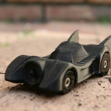 batimóvil caliente ruedas escala juguetes juegos coche murciélago negro móvil calientes ossum 3d print model - Mito3D