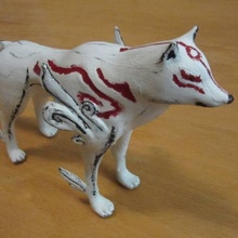 amaterasu mesa figurilla escultura lobo okami vídeo juego 3d print model - Mito3D