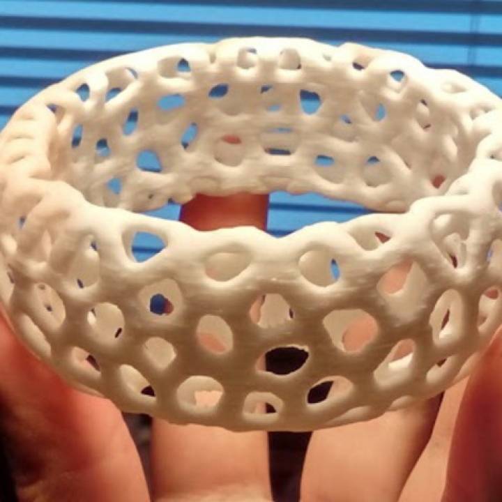 voronoi Armband 2 Schmuck Ring 3D print model - Mito3D