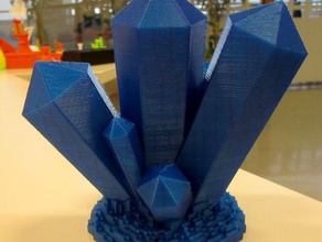 Kristall Cluster Bildung Dekoration Quarz 3d print model - Mito3D