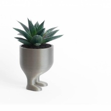 space explorer reworked planter & garden cute funny plant person 3d print model - Mito3D