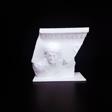 alivio fragmento artesonado techo losa escanear antiguo arquitectura mitología 3d print model - Mito3D