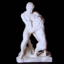 Heracles luchando león escanear hombre mitología 3d print model - Mito3D