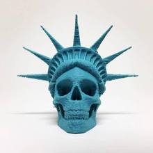 libertà sta morendo alto risoluzione formazione scolastica cranio Uniti d'America 3d print model - Mito3D