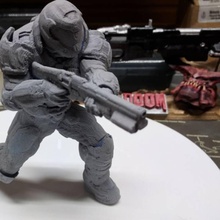 doom marine doomguy posed shotgun fan art doom4 doommarine 3d print model - Mito3D