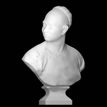 bust chinese man scan 3d print model - Mito3D