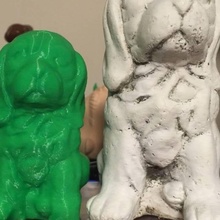 chien statue analyse jouets Jeux meshmixer meshlab 3d print model - Mito3D