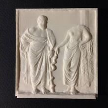 Asclepio hygeia scansione uomo donna fullbody stele 3d print model - Mito3D