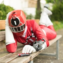 1 toqger capacete adereços cosplay suporte powerrangers supersentai Kamenrider 3d print model - Mito3D